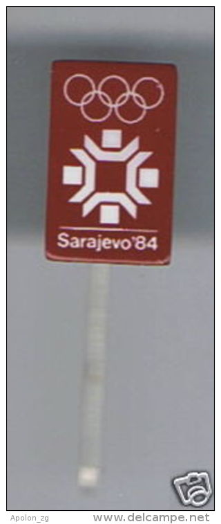 Pin Badge- Sarajevo ´84 Olympics - Hat Lapel Vintage - Olympic Games