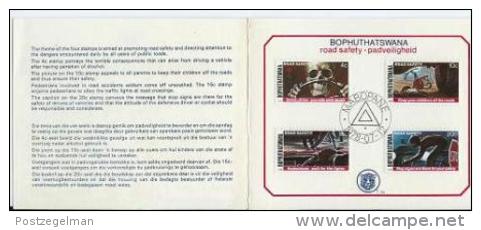 BOPHUTHATSWANA, 1978, Road Safety,  First Day  SHEET Mint 1.3a - Bophuthatswana