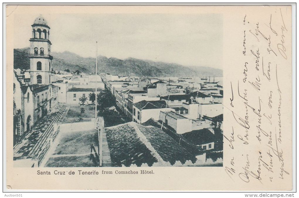 19328g SANTA CRUZ De TENERIFE - Série 3 Cartes - Hotel - Calle De La Marina - Agua Manzo - 1905 - Tenerife