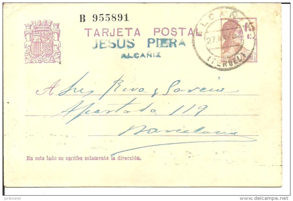 E.P COMERCIAL ALCAÑIA-TERUEL - 1931-....