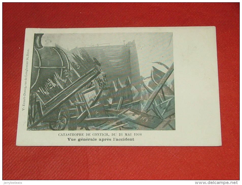 KONTICH  -   Catastrophe  De Contich -  Vue Générale Après L´accident   -  1908 - Kontich