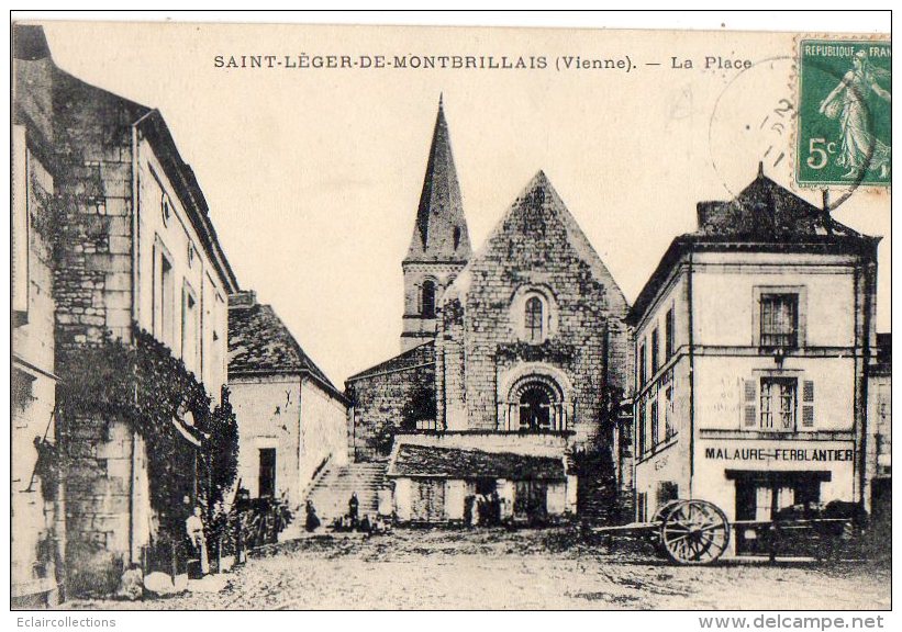 St Léger De Montbrillais    86   Place Et Magasin De Ferblantier - Sonstige & Ohne Zuordnung