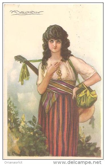 76015)cartolina   Donna Zigana  Di Mauzan - Mauzan, L.A.