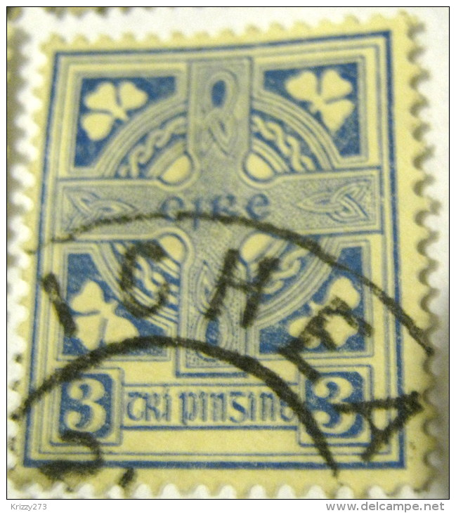 Ireland 1922 Celtic Cross 3d - Used - Gebruikt