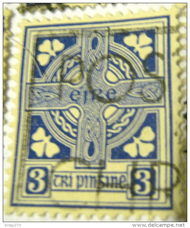 Ireland 1922 Celtic Cross 3d - Used - Gebruikt