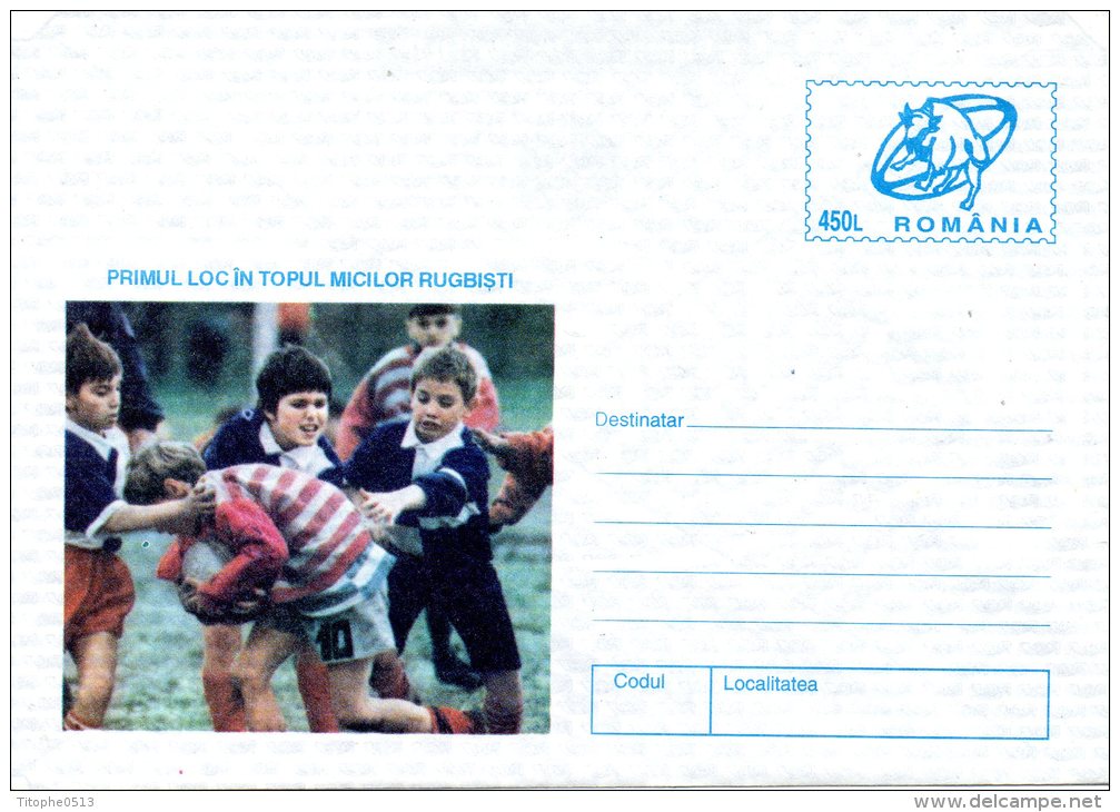 ROUMANIE. Entier Postal De 1997. Ecole De Rugby. - Rugby