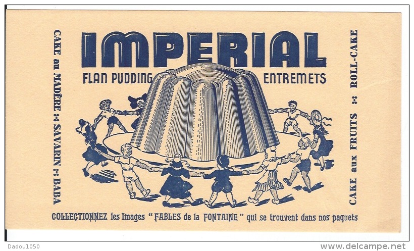 Buvard  IMPERIAL ,flan Entremets - Alimentaire