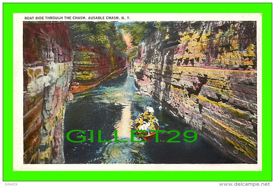 AUSABLE CHASM, NY - BOAT RIDE THROUGHT THE CHASM - - Adirondack