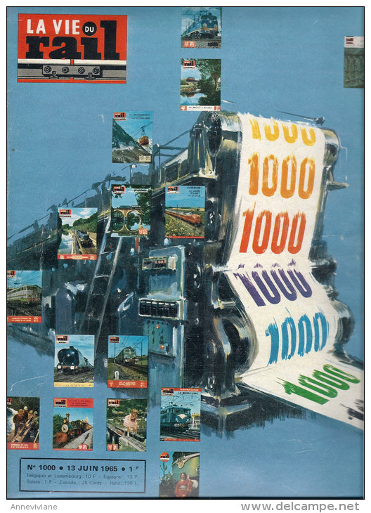 La Vie Du Rail - Numéro 1000 - 13 Juin 1965 - Trenes