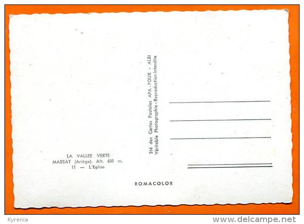 09. MASSAT ( Ariège) . L´église . Ed. APA POUX 11 - Otros & Sin Clasificación