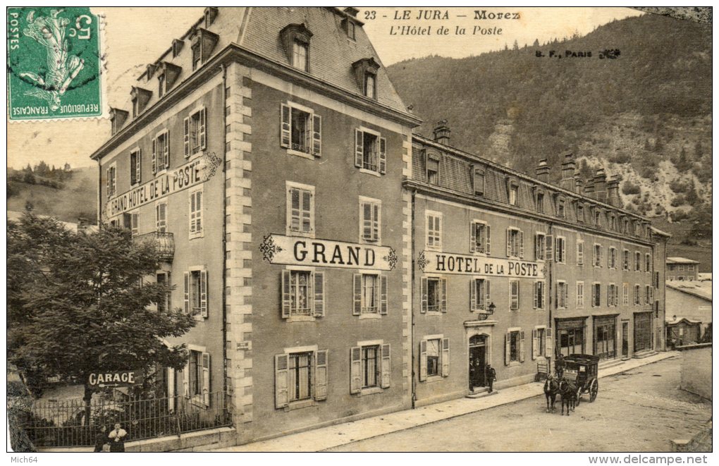 ++  CPA  MOREZ . L  HOTEL  DE  LA  POSTE - Morez