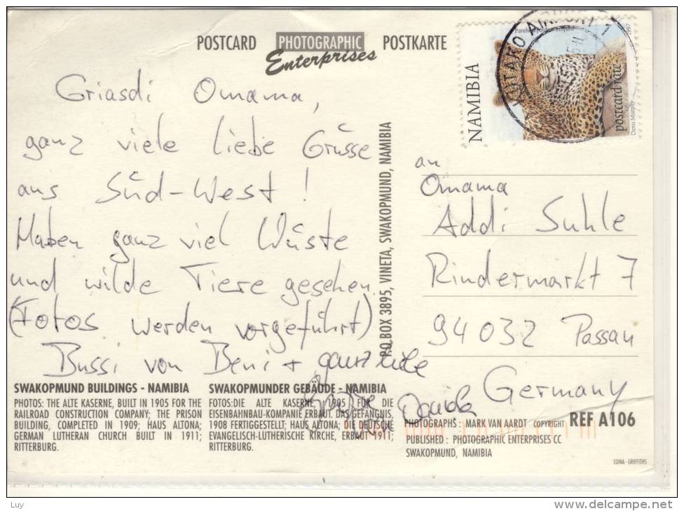 NAMIBIA - SWAKOPMUND - Alte Kasern For Railroad Comp, Prison, Nice Stamp, Haus Altona, Lutheran Church, Ritterburg - Namibie