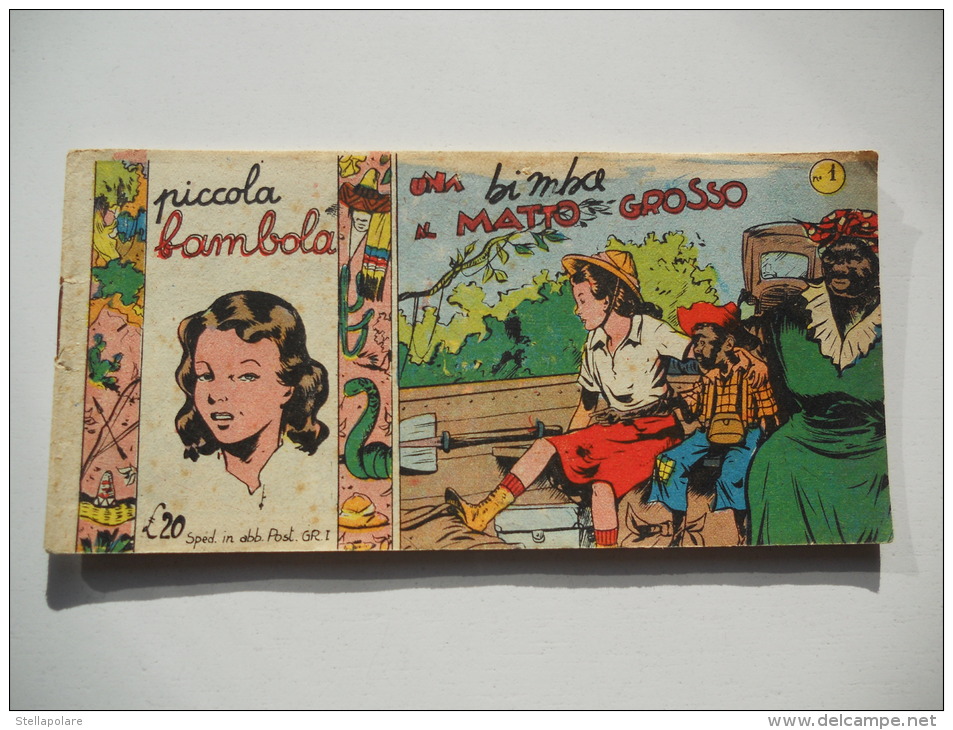 PICCOLA BAMBOLA Striscia N 1 "UNA BIMBA AL MATO GROSSO " - ANNI 50 ORIGINALE - Classic (1930-50)