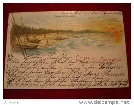 AK Zinnowitz Sonnenuntergang Litho 1898 - Zinnowitz