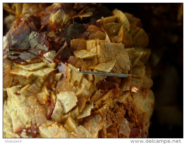 ZINKENITE  DANS  GEODE DE SIDERITE 5, X 4, CM SAINT PONS - Mineralien