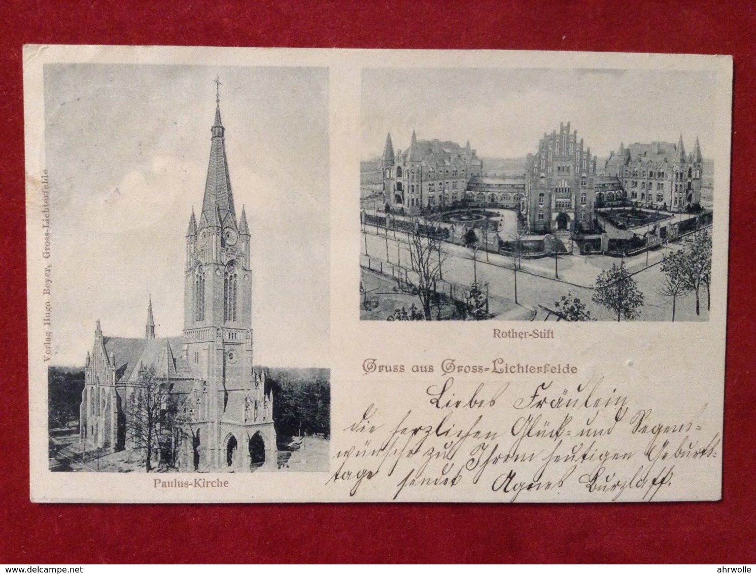 AK Berlin Lichterfelde Paulus Kirche Rother Stift 1900 - Lichterfelde