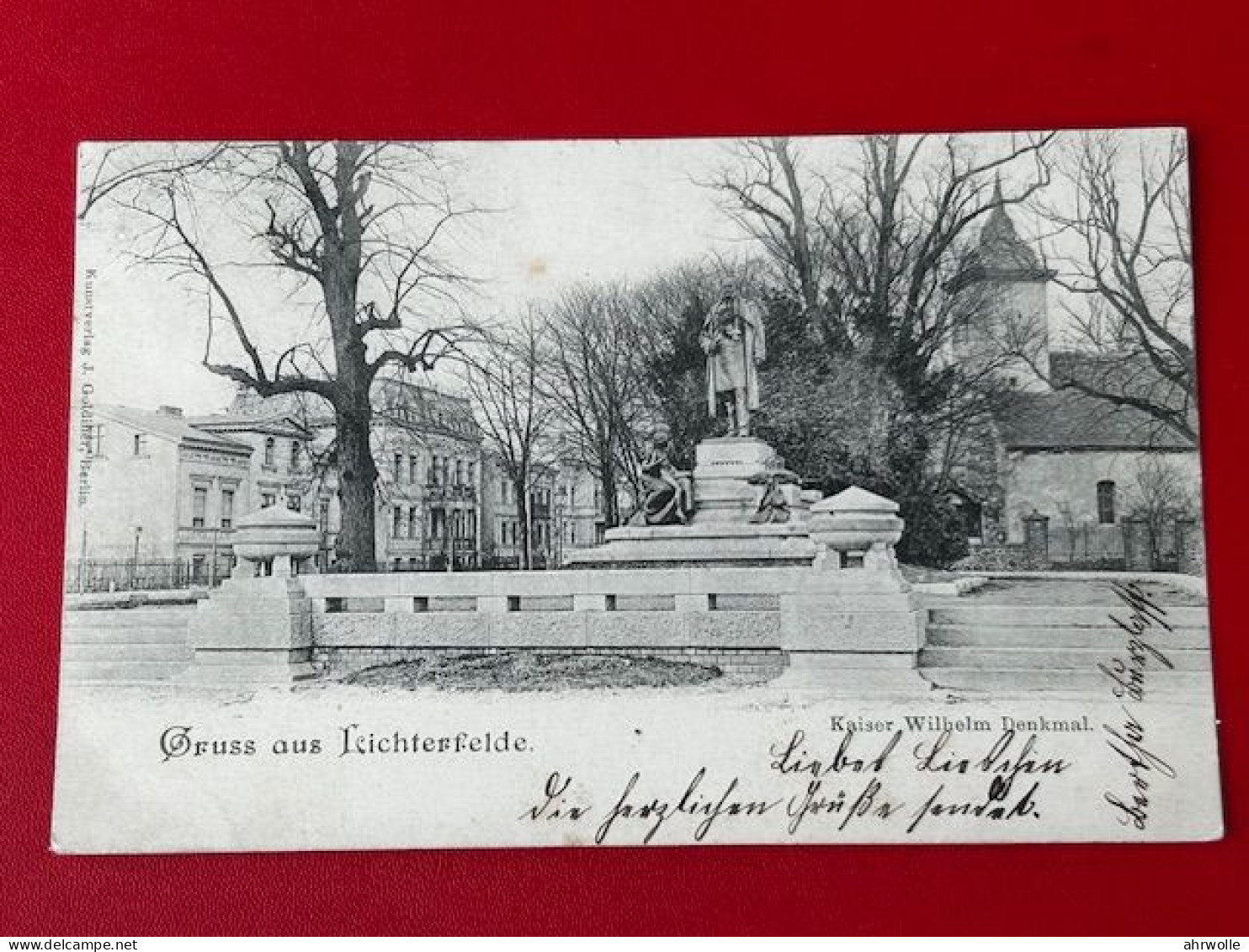 AK Berlin Lichterfelde Kaiser Wilhelm Denkmal 1900 - Lichterfelde