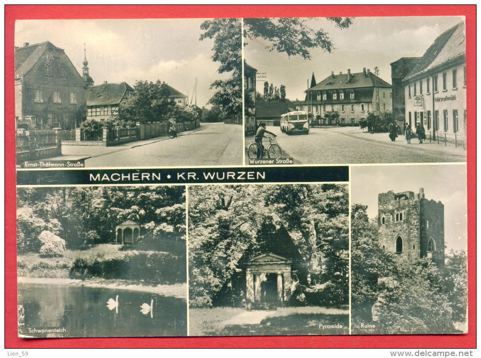 133755 / MACHERN KR. WURZEN - District In Saxony - Cycling BUS SWAN CASTLE - DDR Deutschland Germany Allemagne Germania - Wurzen