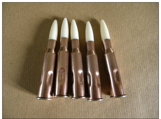 5 Cartouches De Manipulation Cal 7,62X54R Pour Le Fusil Mosin Nagant - Uitrusting