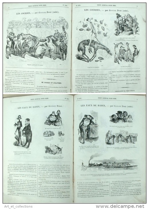 Reliure De  "Le Petit Journal Pour Rire" Pour L’année 1860 / Illustrations Gustave DORÉ, NADAR, Bayard, Riou, Etc. - Magazines - Before 1900