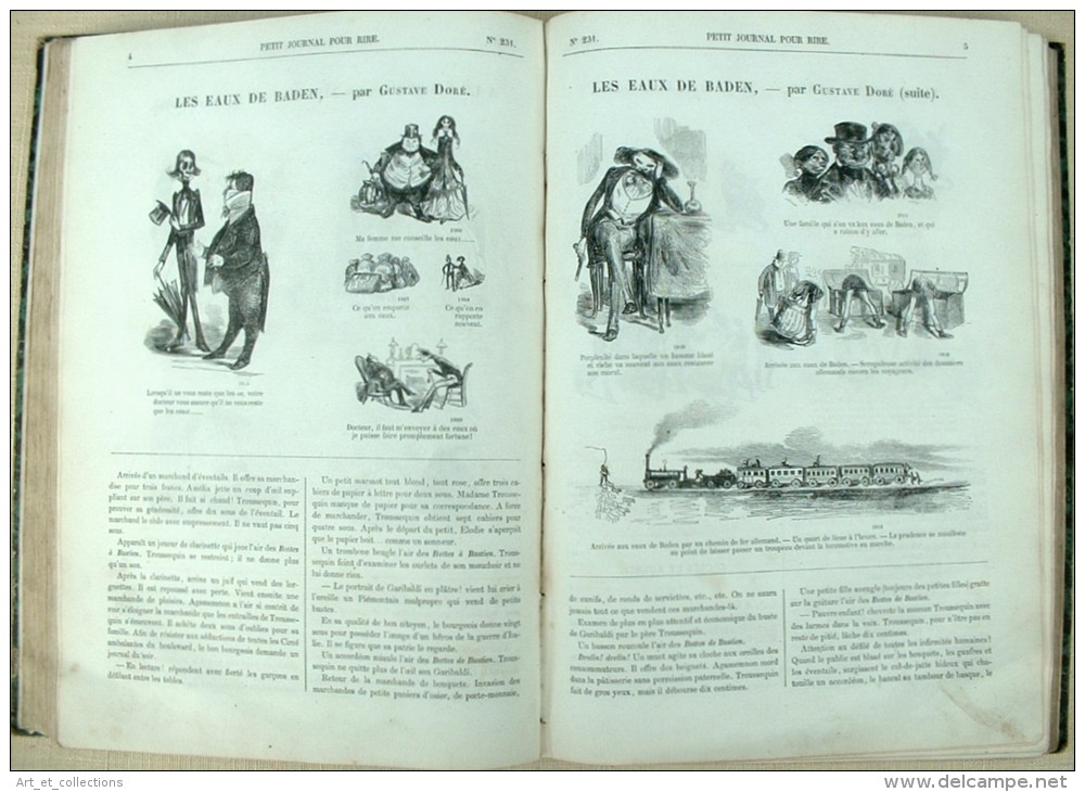 Reliure De  "Le Petit Journal Pour Rire" Pour L’année 1860 / Illustrations Gustave DORÉ, NADAR, Bayard, Riou, Etc. - Riviste - Ante 1900