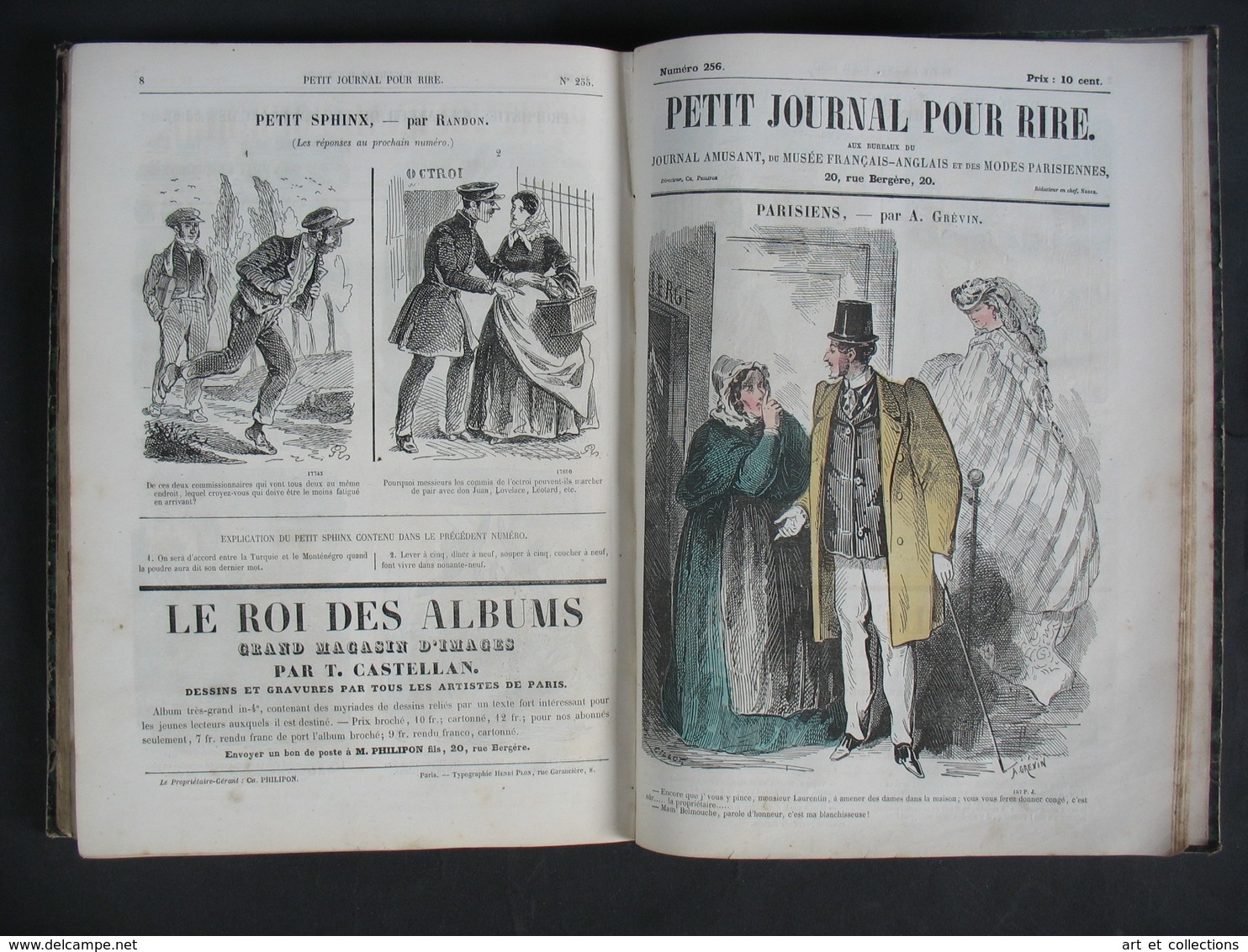 Reliure de  "Le petit journal pour rire" pour l’année 1860 / Illustrations Gustave DORÉ, NADAR, Bayard, Riou, etc.