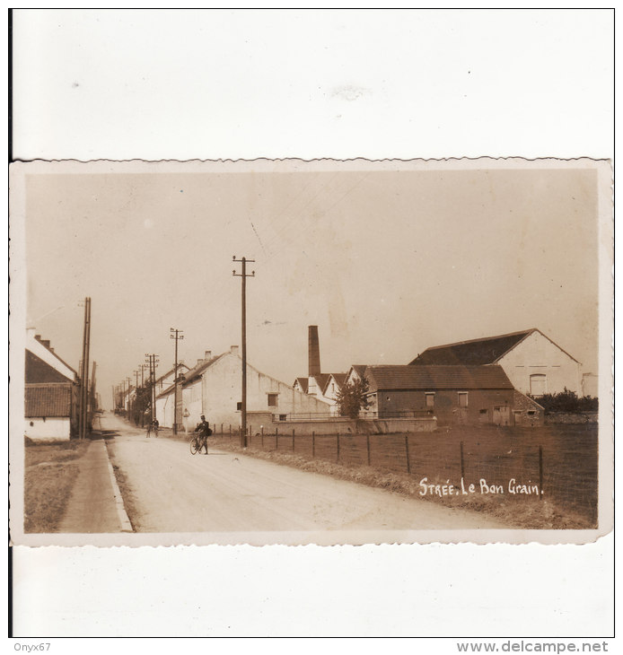 Carte Postale Photo De STREE (Belgique) Le Bon Grain - Facteur "El Berrau" - Usine -VOIR 2 SCANS - - Beaumont