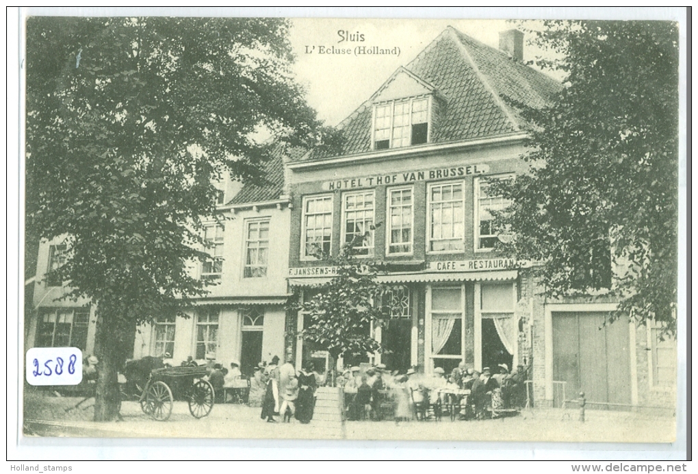 SLUIS * L`Ecluse * Hotel Thof Van Brussel * ANSICHTKAART * CPA (2588) - Sluis