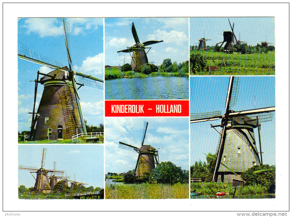 Pays Bas: Kinderdijk, Hollandse Molen, Moulin à Vent (13-3385) - Kinderdijk