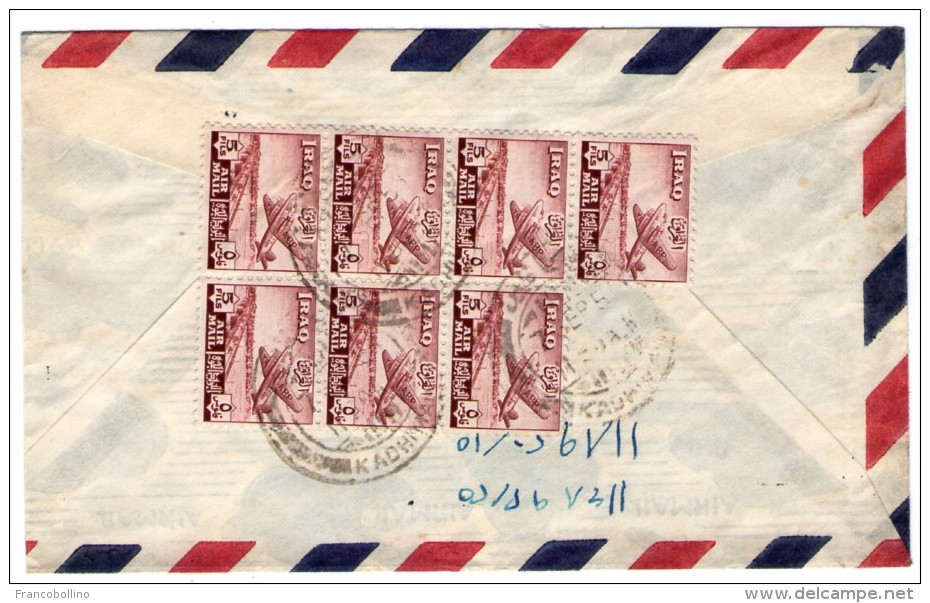 IRAQ - AIR MAIL COVER / MULTIPLE FRANKINGS - Iraq