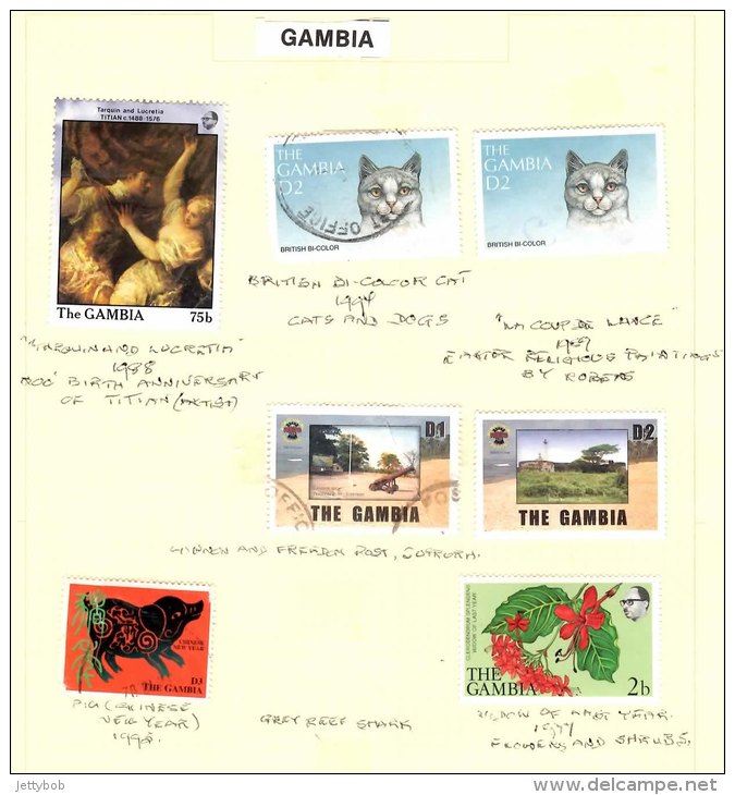 GAMBIA Collection Of 48 Stamps (incl 1 Sheetlet) Mainly Mint (13 Used) See Scans - Gambie (...-1964)