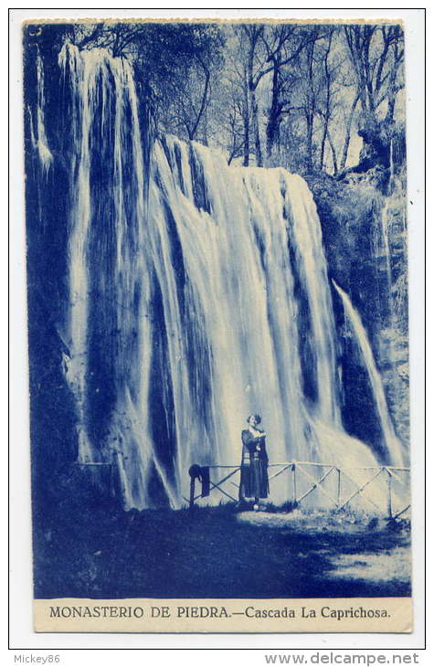 Espagne-- MONASTERIO DE PIEDRA --1930-- Cascada De La Caprichosa (animée)  éd ???????--old Postcard - Autres & Non Classés