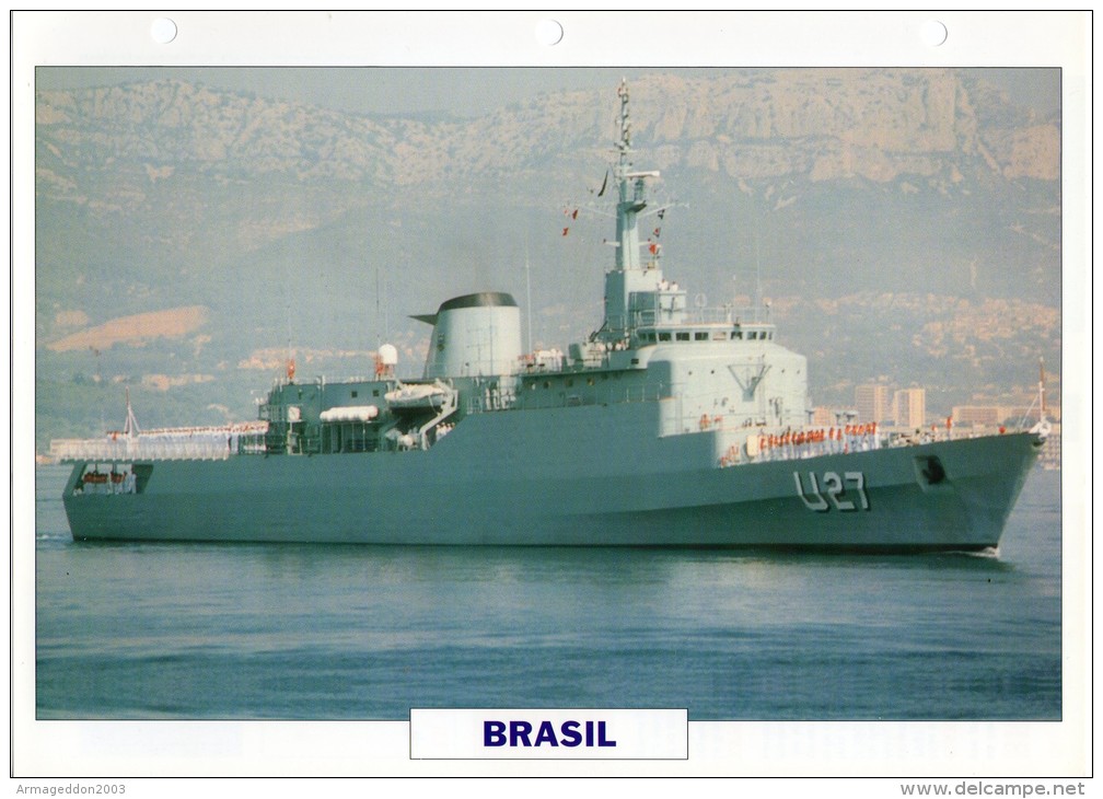 FICHE 25 X 18.5 CM FREGATE ECOLE BRESIL "BRASIL" 1983 TBE - Other & Unclassified