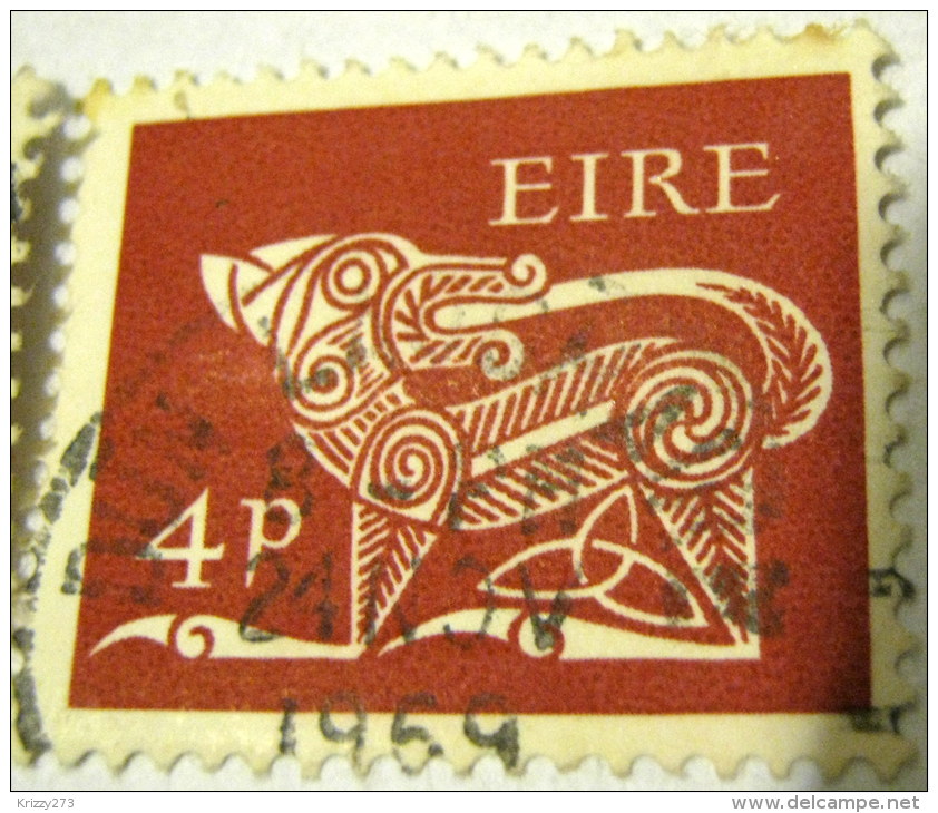 Ireland 1968 Stylised Dog 4p - Used - Used Stamps