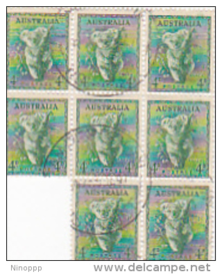 Australia 1938 Animals 4d Koala Used Block 8 - Oblitérés