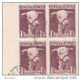 Australia 1948 Bull Used Block 4 - Oblitérés