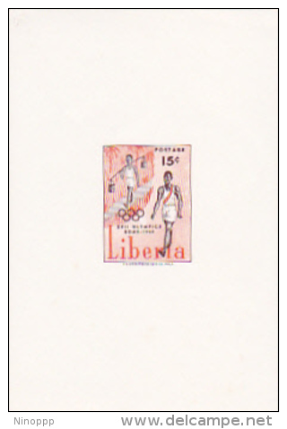 Liberia 1960 Olympic Games Rome 15c Imperforated Mini Sheet - Liberia