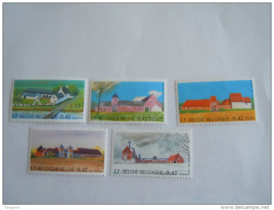 Belgie Belgique 2001 Grote Boerderijen Grande Fermes COB 3017-3021 MNH ** - Ungebraucht