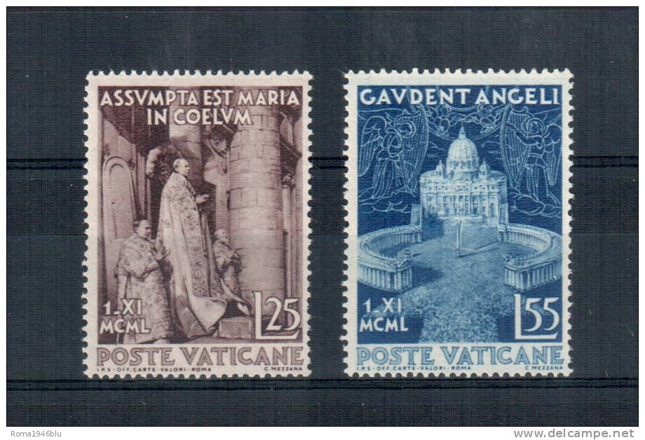 VATICANO 1951 DOGMA ASSUNZIONE **/MNH - Unused Stamps