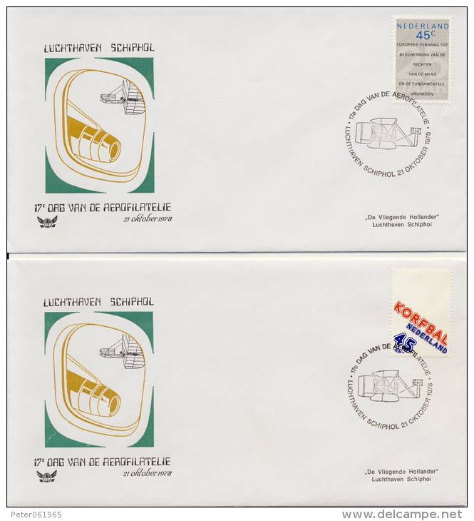 2 Verschillende Enveloppen Dag Van De Aero-filatelie 1978 - Covers & Documents