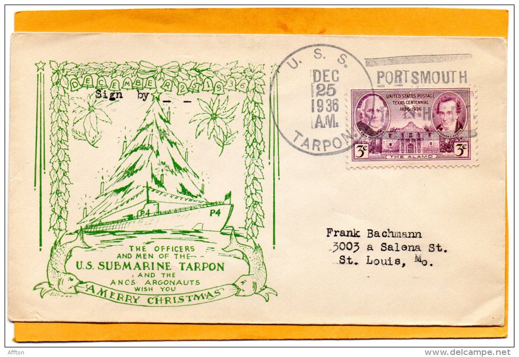 Submarine USS Tarpon 1936  Cover - Duikboten