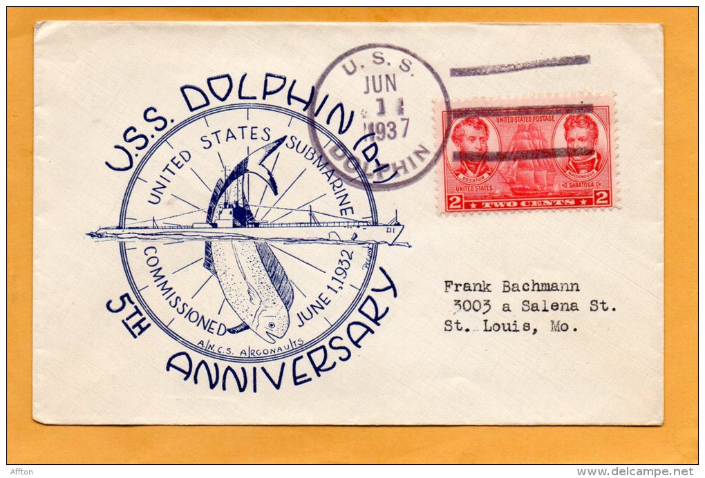 Submarine USS Dolphin 1937  Cover - Sous-marins
