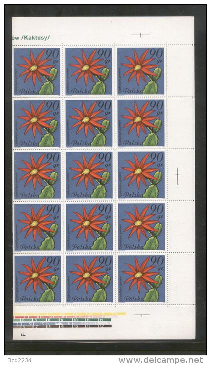 POLAND 1981 FLOWERING SUCCULENTS & CACTII SET OF 8 NHM COMPLETE SHEETS FLOWERS - CACTUS - DESERT - Ganze Bögen