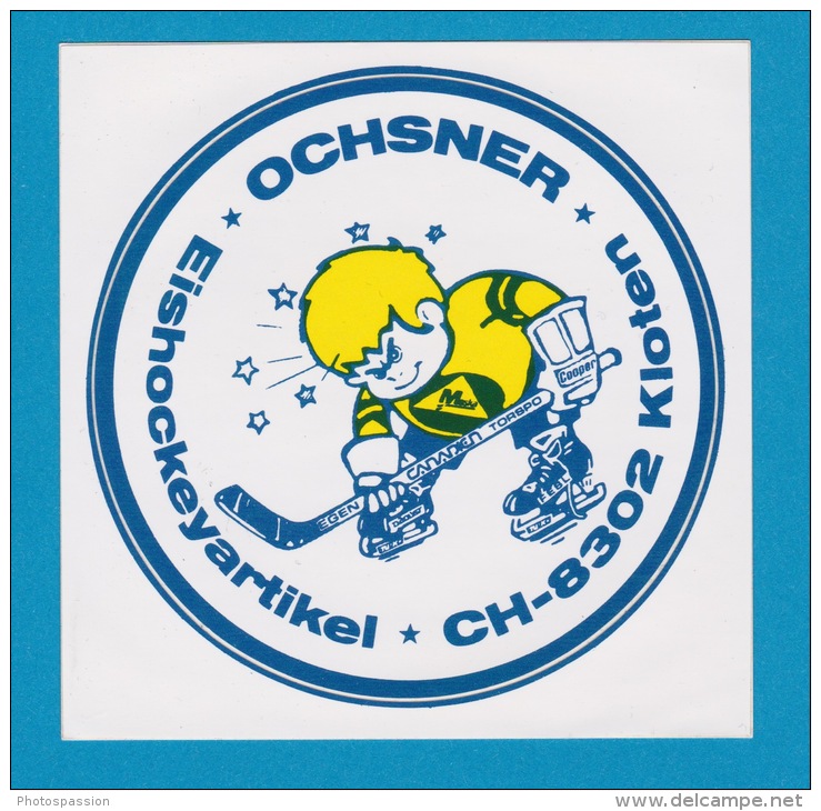 Autocollant - Hockey Sur Glace - Eishockey Ochsner Kloten - Adesivo - Aufkleber - Sticker - Autocollants