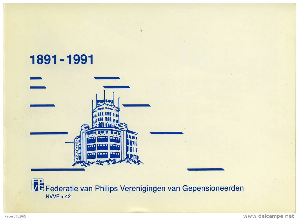 Erinnofilie: Carnet + FDC Herdenkingszegels 1891-1991 Philips 100 Jaar - Erinnofilie