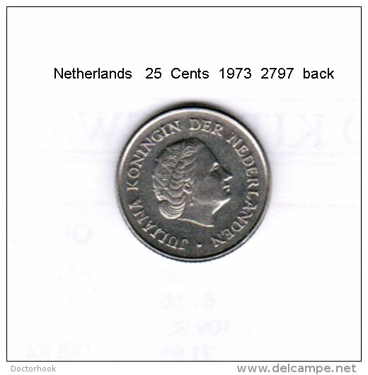 NETHERLANDS    25  CENTS  1973  (KM # 183) - 1948-1980 : Juliana