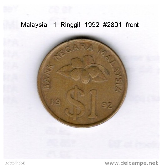 MALAYSIA    1  RINGGIT  1992  (KM # 54) - Malaysie