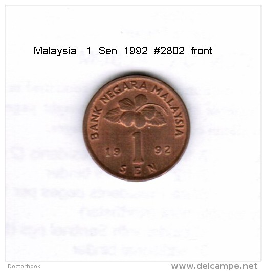 MALAYSIA    1  SEN  1992  (KM # 49) - Malaysia