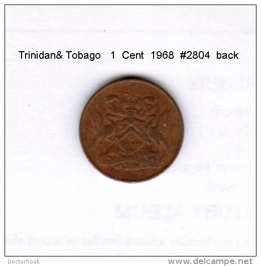 TRINIDAD &amp; TOBAGO    1  CENT  1968  (KM # 1) - Trinité & Tobago