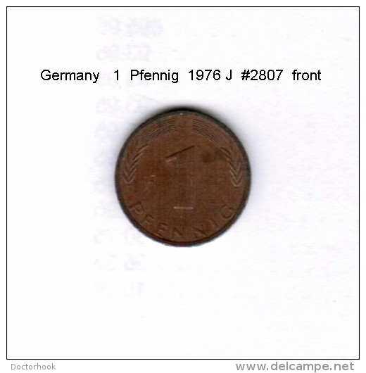 GERMANY    1  PFENNIG  1976 J  (KM # 105) - 1 Pfennig